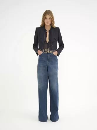 Jeansy z szerokimi nogawkami z denimu