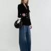 Jeansy z szerokimi nogawkami z denimu Jeansy z szerokimi nogawkami z denimu