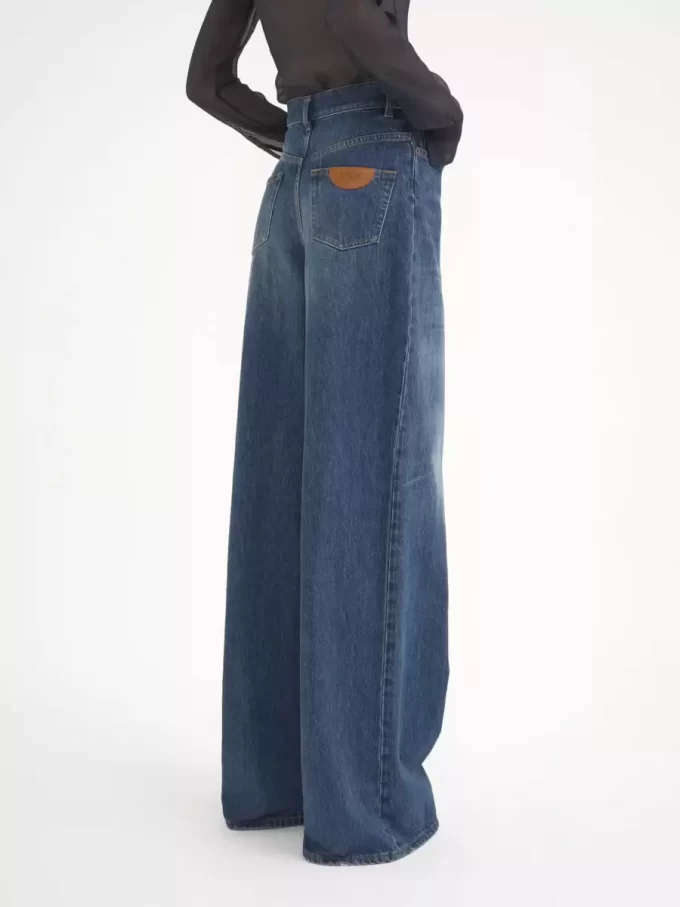 Jeansy z szerokimi nogawkami z denimu Jeansy z szerokimi nogawkami z denimu