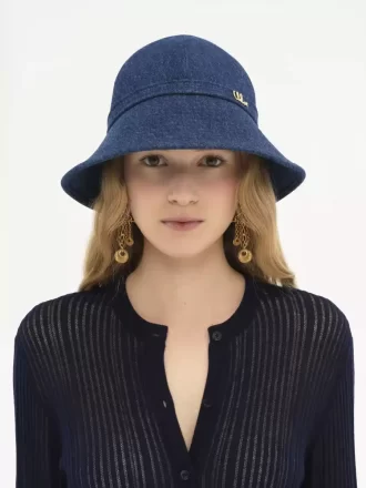 Kapelusz typu bucket hat Chloé Iconic z denimu