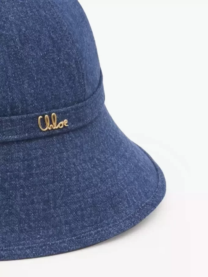 Kapelusz typu bucket hat Chloé Iconic z denimu