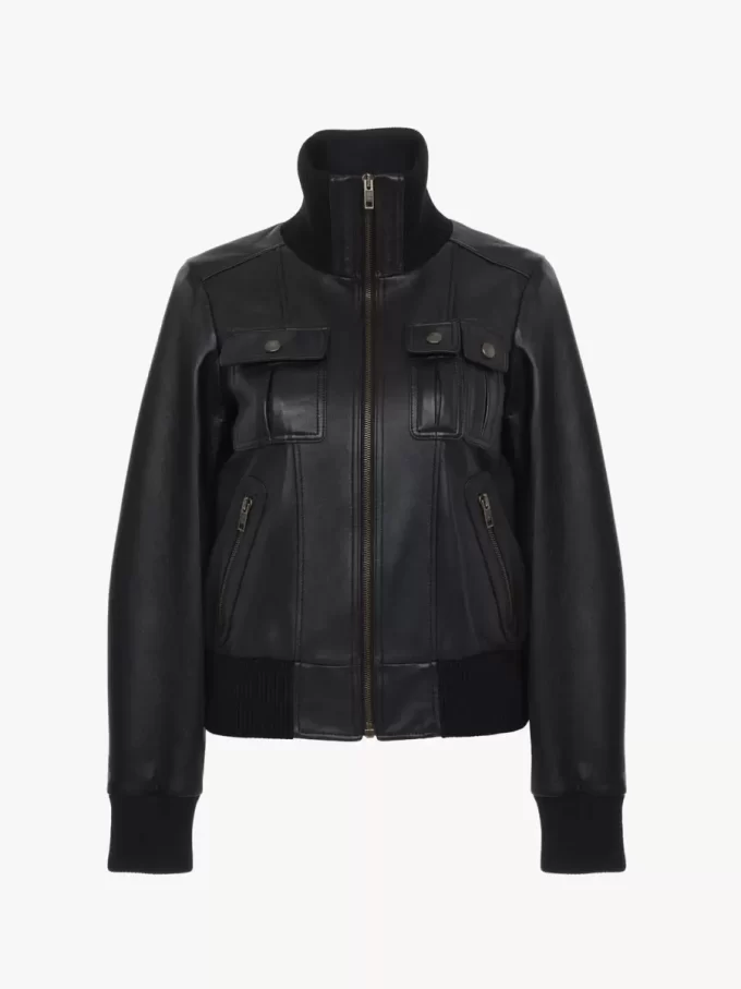 Krótki blouson ze skóry