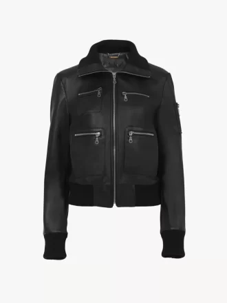Krótki blouson ze skóry