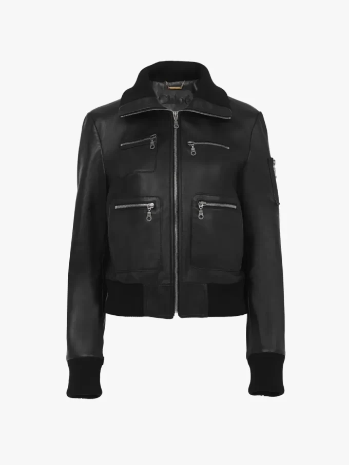 Krótki blouson ze skóry