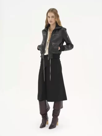 Krótki blouson ze skóry