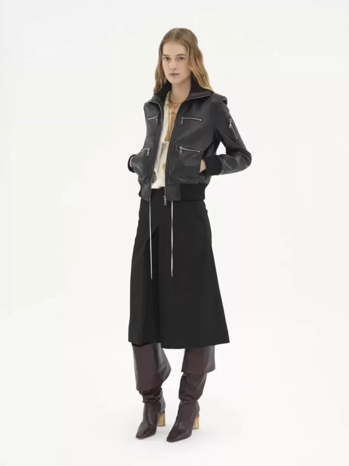 Krótki blouson ze skóry