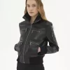 Krótki blouson ze skóry