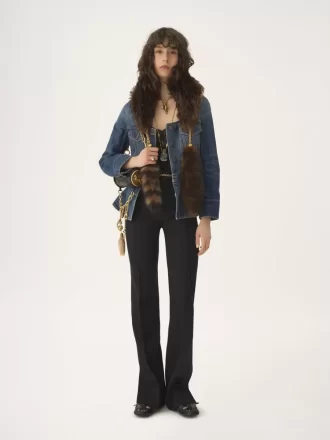 Kurtka jeździecka z baskinką w kolorze denim
