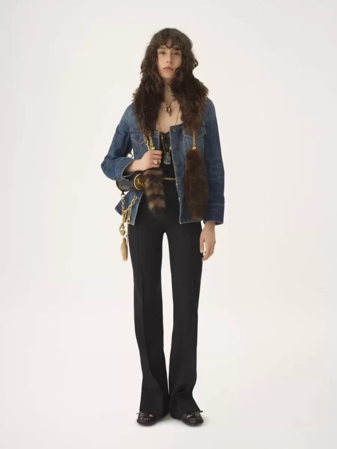 Kurtka jeździecka z baskinką w kolorze denim Kurtka jeździecka z baskinką w kolorze denim
