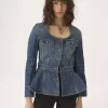 Kurtka jeździecka z baskinką w kolorze denim Kurtka jeździecka z baskinką w kolorze denim