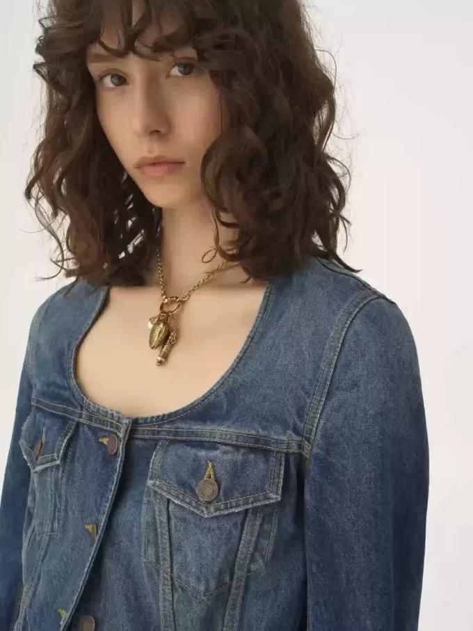 Kurtka jeździecka z baskinką w kolorze denim Kurtka jeździecka z baskinką w kolorze denim