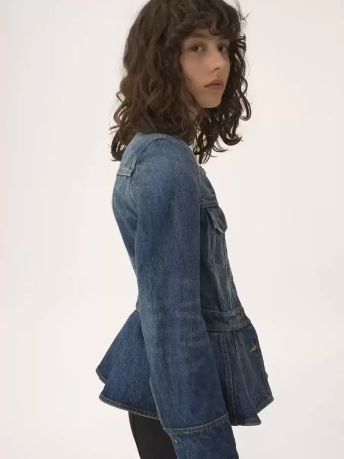 Kurtka jeździecka z baskinką w kolorze denim Kurtka jeździecka z baskinką w kolorze denim