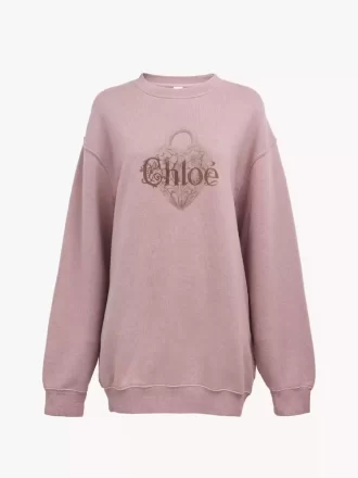 Luźny sweter z logo w kolorze chiné z polaru