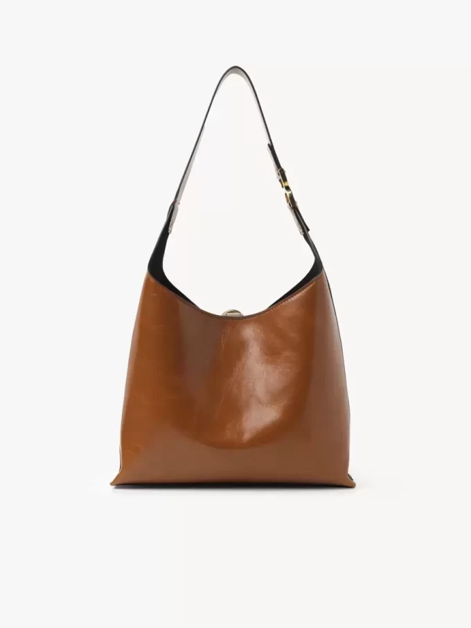Mała torba typu hobo Marcie z błyszczącej skóry Mała torba typu hobo Marcie z błyszczącej skóry