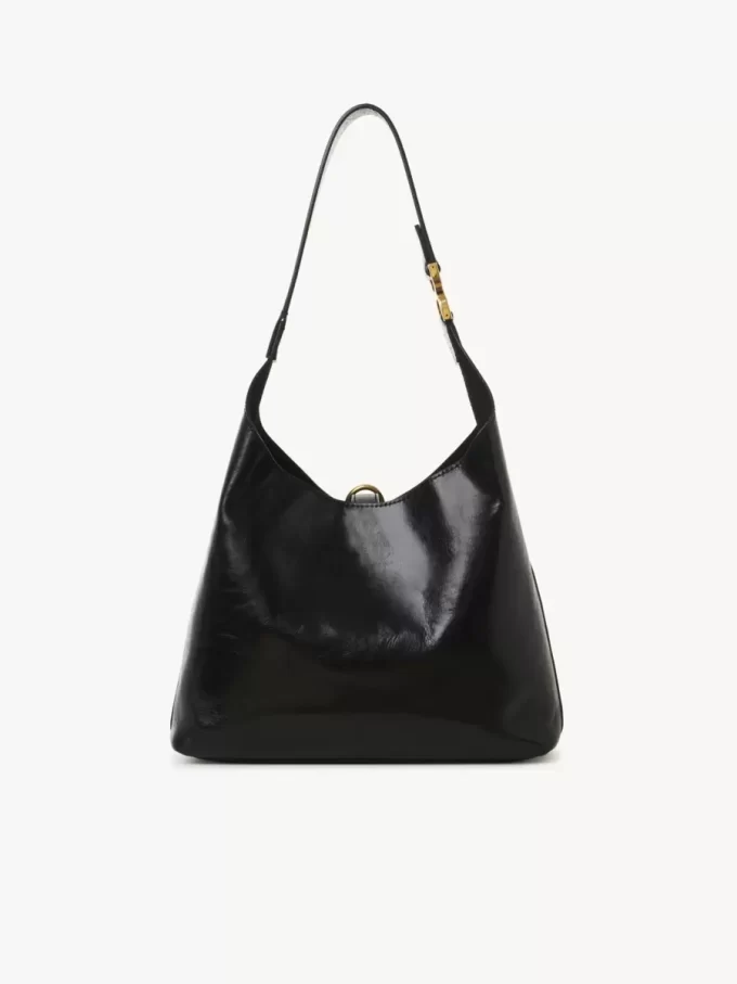 Mała torba typu hobo Marcie z błyszczącej skóry Mała torba typu hobo Marcie z błyszczącej skóry