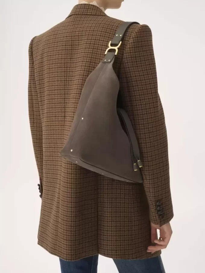 Mała torba typu hobo Marcie ze skóry zamszowej Mała torba typu hobo Marcie ze skóry zamszowej