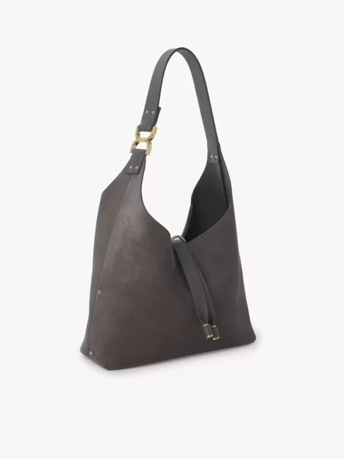 Mała torba typu hobo Marcie ze skóry zamszowej Mała torba typu hobo Marcie ze skóry zamszowej