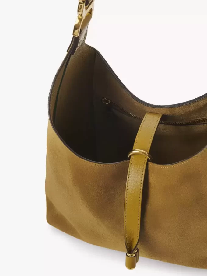 Mała torba typu hobo Marcie ze skóry zamszowej Mała torba typu hobo Marcie ze skóry zamszowej