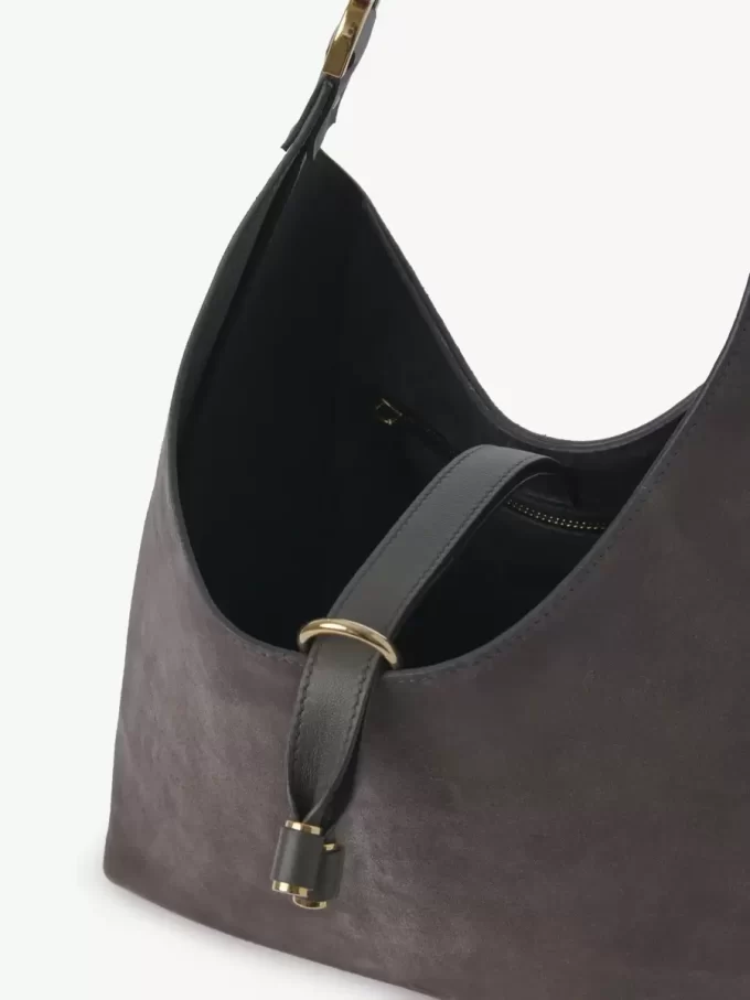 Mała torba typu hobo Marcie ze skóry zamszowej Mała torba typu hobo Marcie ze skóry zamszowej