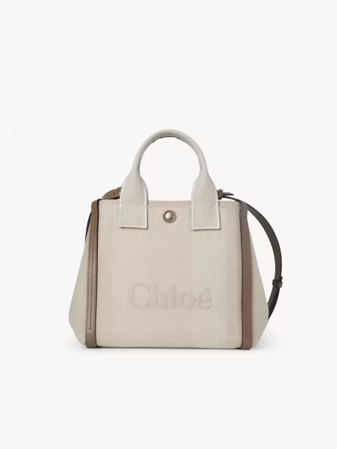 Mała torba typu tote Chloé Carry z płótna Mała torba typu tote Chloé Carry z płótna