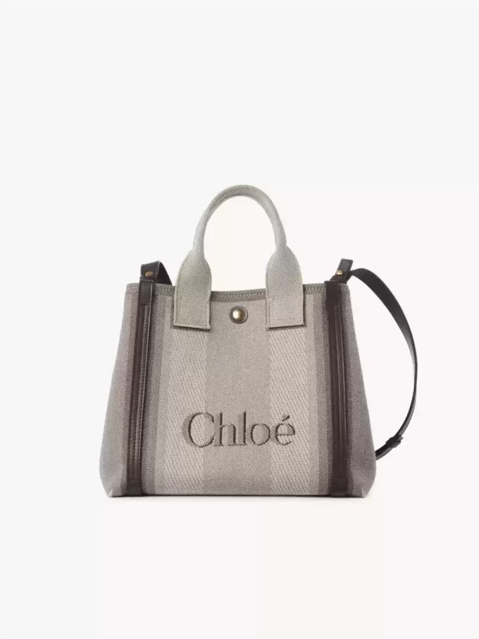 Mała torba typu tote Chloé Carry z płótna Mała torba typu tote Chloé Carry z płótna