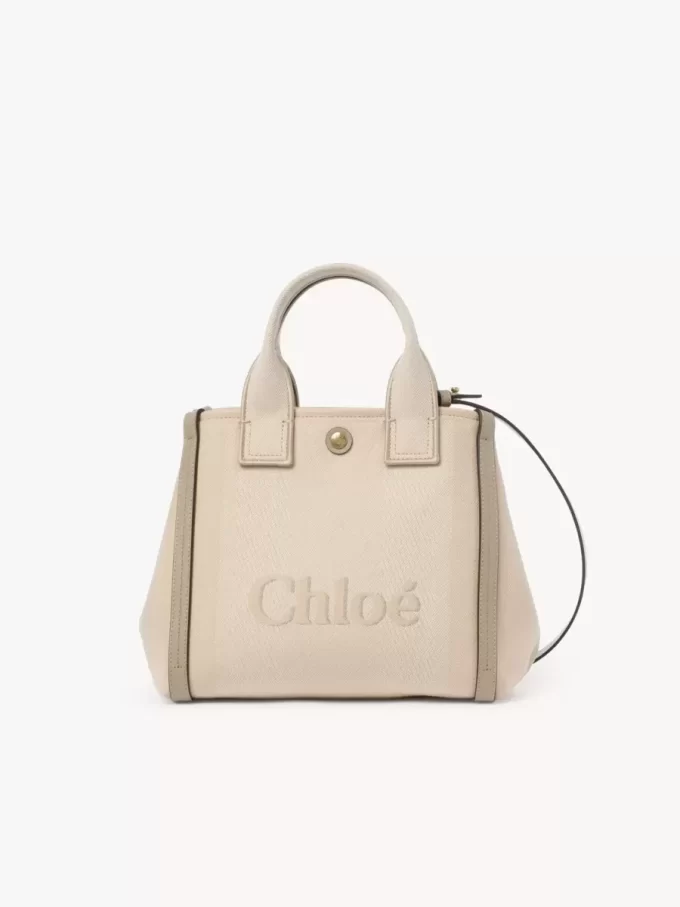Mała torba typu tote Chloé Carry z płótna Mała torba typu tote Chloé Carry z płótna