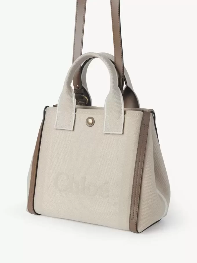 Mała torba typu tote Chloé Carry z płótna Mała torba typu tote Chloé Carry z płótna