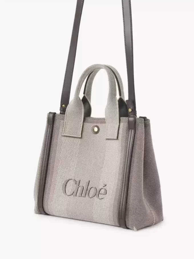 Mała torba typu tote Chloé Carry z płótna Mała torba typu tote Chloé Carry z płótna