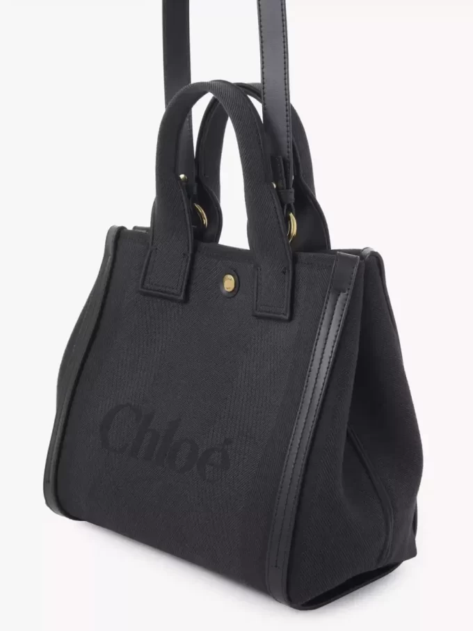 Mała torba typu tote Chloé Carry z płótna Mała torba typu tote Chloé Carry z płótna