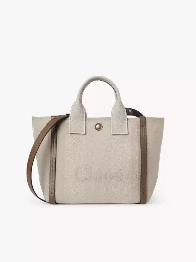 Mała torba typu tote Chloé Carry z płótna Mała torba typu tote Chloé Carry z płótna