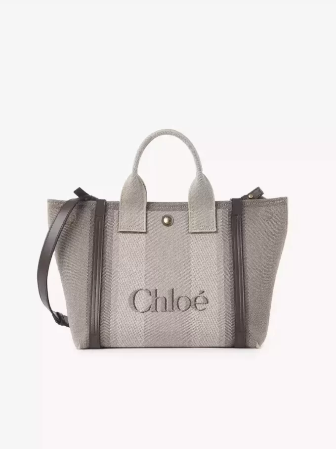 Mała torba typu tote Chloé Carry z płótna Mała torba typu tote Chloé Carry z płótna