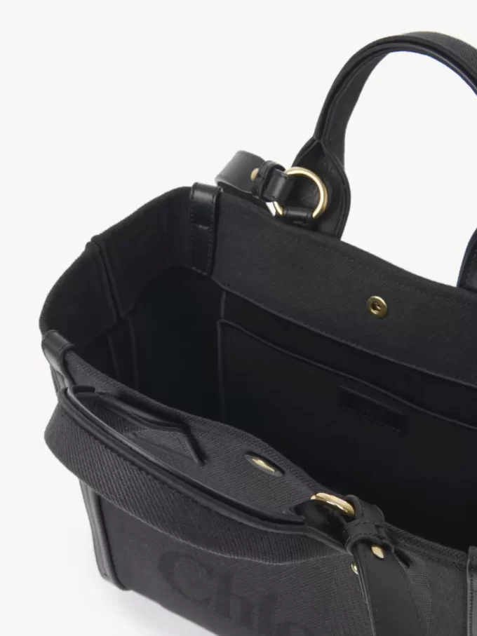 Mała torba typu tote Chloé Carry z płótna Mała torba typu tote Chloé Carry z płótna