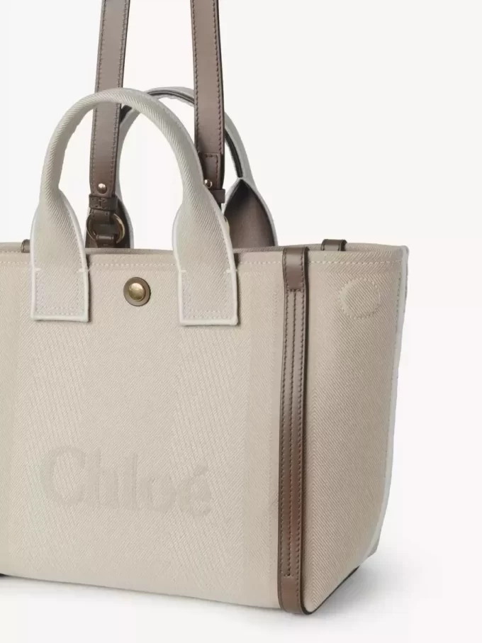 Mała torba typu tote Chloé Carry z płótna Mała torba typu tote Chloé Carry z płótna