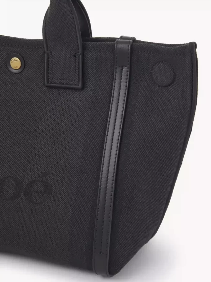 Mała torba typu tote Chloé Carry z płótna Mała torba typu tote Chloé Carry z płótna