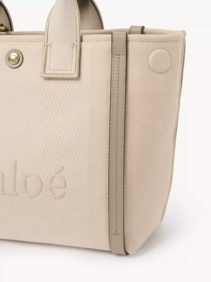 Mała torba typu tote Chloé Carry z płótna Mała torba typu tote Chloé Carry z płótna