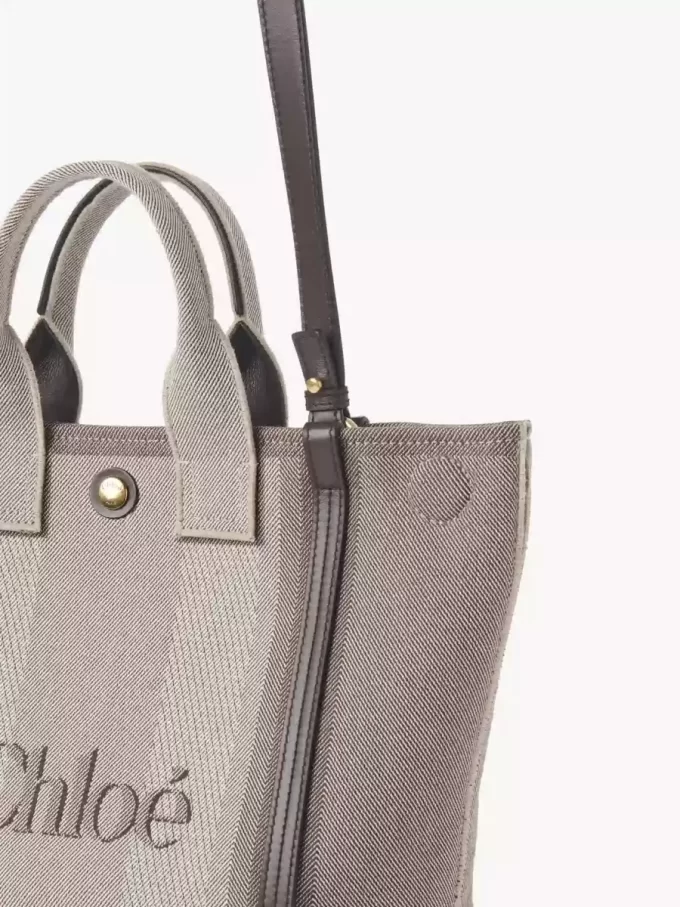 Mała torba typu tote Chloé Carry z płótna Mała torba typu tote Chloé Carry z płótna