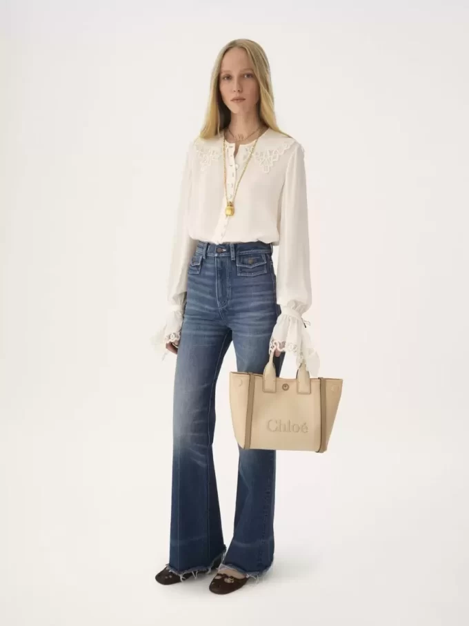 Mała torba typu tote Chloé Carry z płótna Mała torba typu tote Chloé Carry z płótna