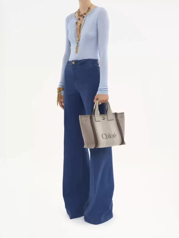 Mała torba typu tote Chloé Carry z płótna Mała torba typu tote Chloé Carry z płótna
