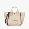 Mała torba typu tote Chloé Carry z włókien imitujących rafię Mała torba typu tote Chloé Carry z włókien imitujących rafię