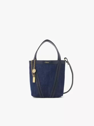 Mała torba typu tote Chloé Spin z denimu