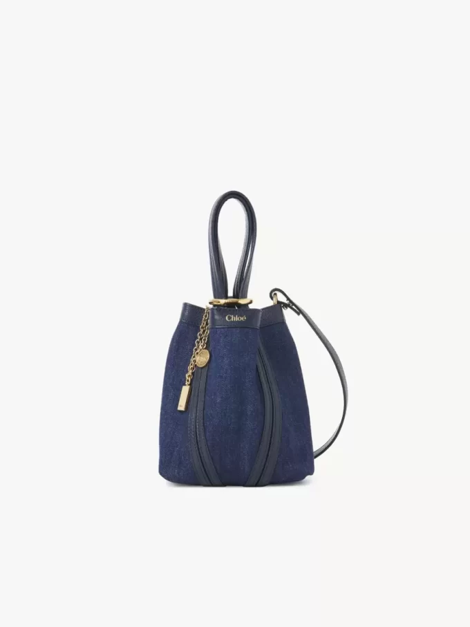Mała torba typu tote Chloé Spin z denimu Mała torba typu tote Chloé Spin z denimu