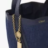 Mała torba typu tote Chloé Spin z denimu Mała torba typu tote Chloé Spin z denimu
