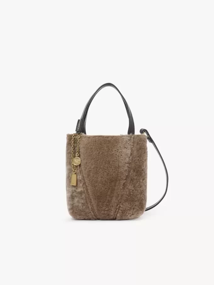 Mała torba typu tote Chloé Spin z owczej skóry Mała torba typu tote Chloé Spin z owczej skóry