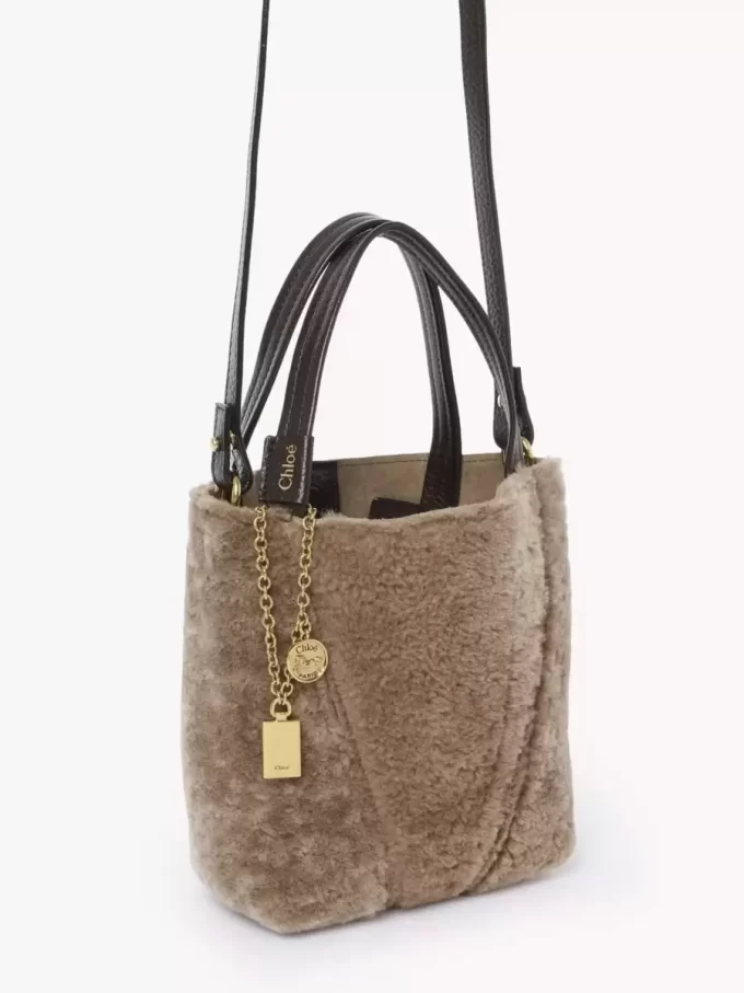 Mała torba typu tote Chloé Spin z owczej skóry Mała torba typu tote Chloé Spin z owczej skóry