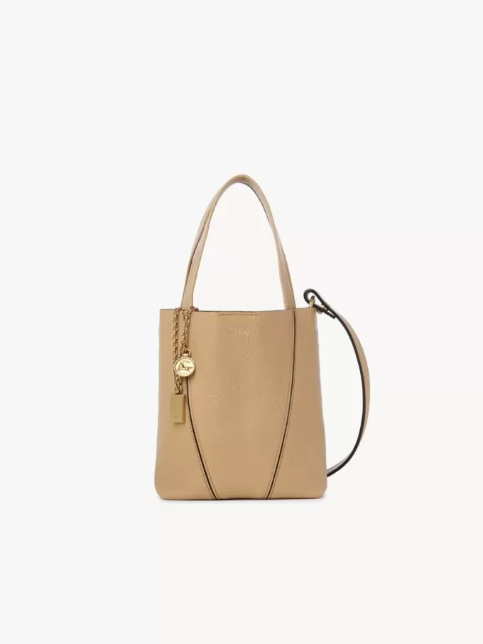 Mała torba typu tote Chloé Spin ze skóry licowej Mała torba typu tote Chloé Spin ze skóry licowej
