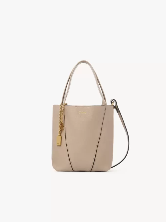 Mała torba typu tote Chloé Spin ze skóry licowej Mała torba typu tote Chloé Spin ze skóry licowej