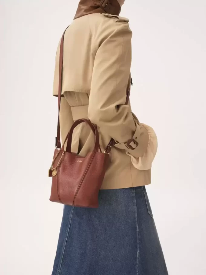 Mała torba typu tote Chloé Spin ze skóry licowej Mała torba typu tote Chloé Spin ze skóry licowej