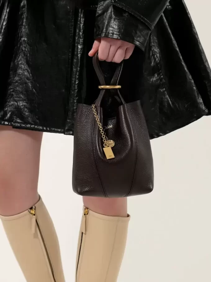 Mała torba typu tote Chloé Spin ze skóry licowej Mała torba typu tote Chloé Spin ze skóry licowej