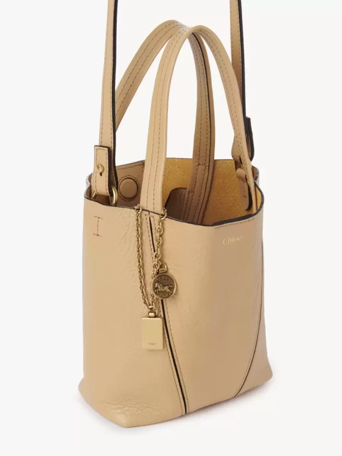 Mała torba typu tote Chloé Spin ze skóry licowej Mała torba typu tote Chloé Spin ze skóry licowej