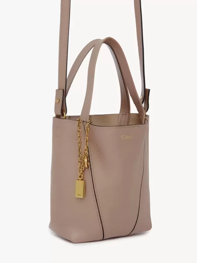 Mała torba typu tote Chloé Spin ze skóry licowej Mała torba typu tote Chloé Spin ze skóry licowej